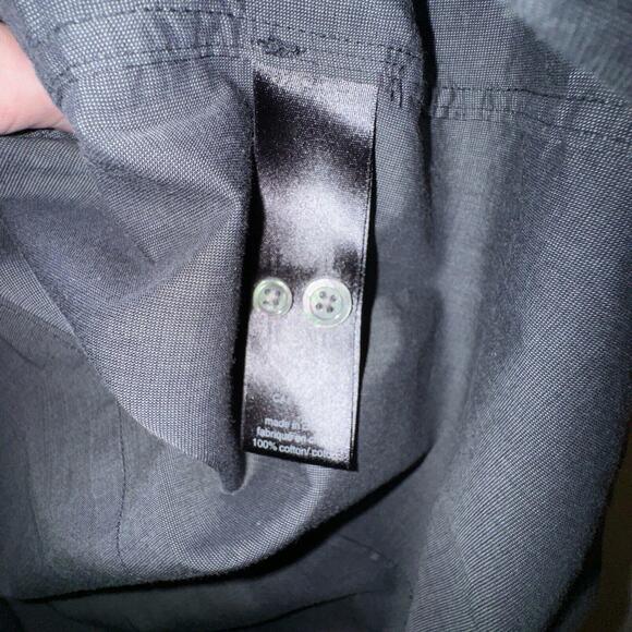 John Varvatos Grey Black Button Down Long Sleeve Dress Shirt Mens Large - Picture 7 of 7